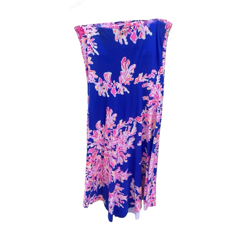 Lilly Pulitzer Loleta Strapless Tube Fit Flare Colorful Dress I Size: S - Picture 4 of 11